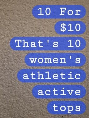 Bundle Of 10 For ;/$10 Womens Athletic Active Wear Tops Tshirts  Like New Small